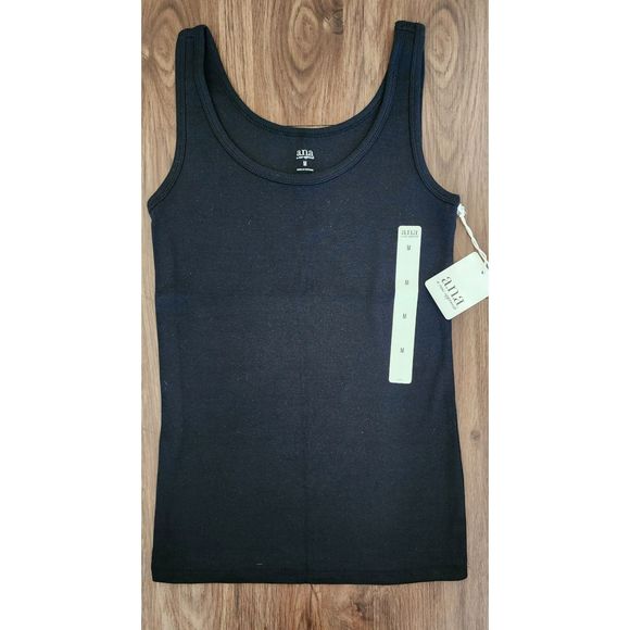 NWT Womens Size M A.N.A Cotton Tank BLACK - Picture 2 of 3